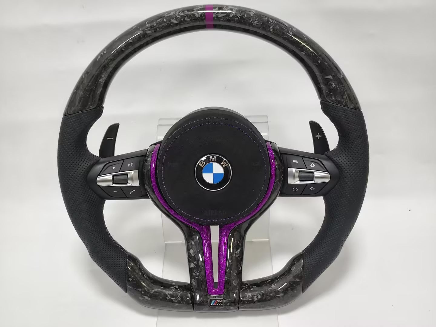 🟣 BMW CUSTOM CARBON LOOK PURPLE STEERING WHEEL