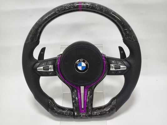 🟣 BMW CUSTOM CARBON LOOK PURPLE STEERING WHEEL