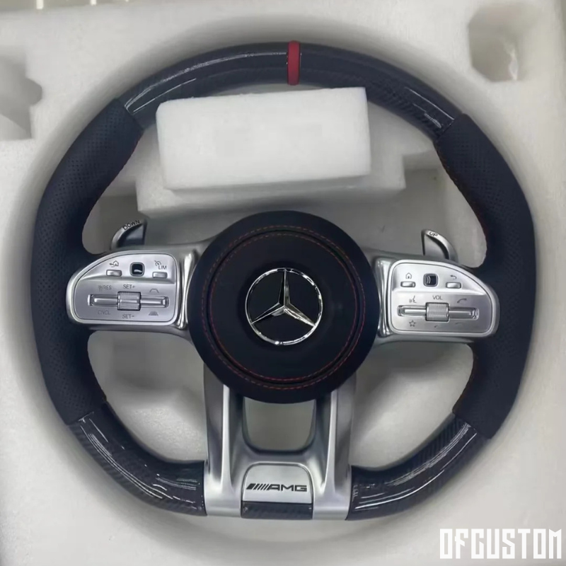 ᴏꜰꜰᴄᴜꜱᴛᴏᴍ™ Mercedes-Benz custom leather/carbon steering wheel
