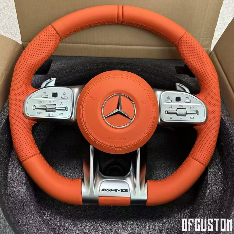 ᴏꜰꜰᴄᴜꜱᴛᴏᴍ™ Mercedes-Benz custom leather/carbon steering wheel