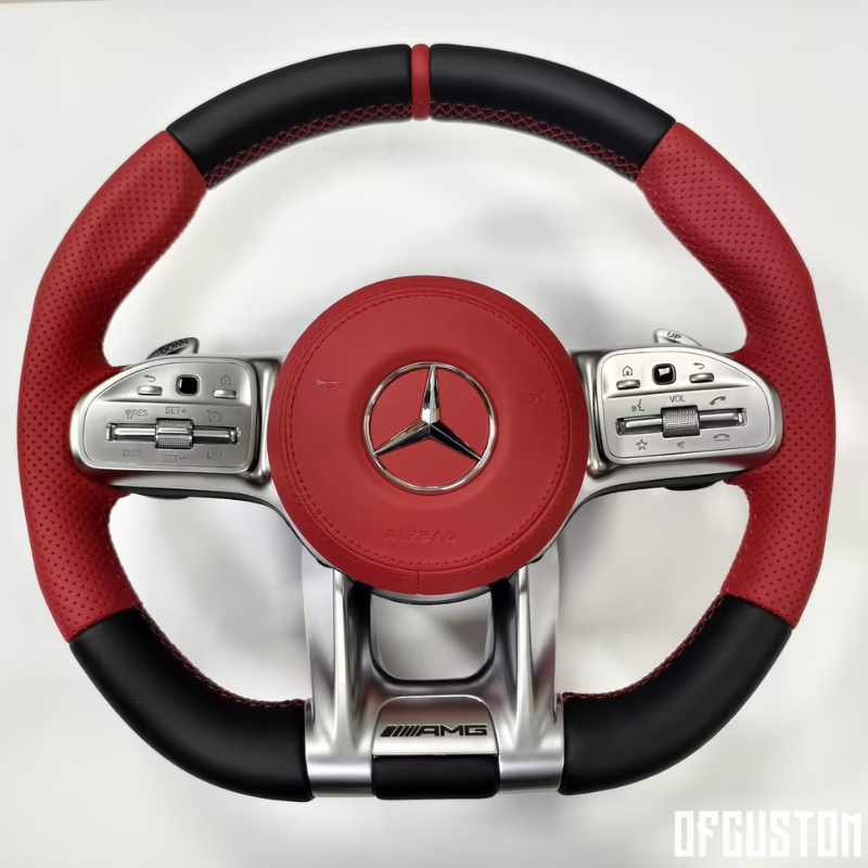 ᴏꜰꜰᴄᴜꜱᴛᴏᴍ™ Mercedes-Benz custom leather/carbon steering wheel