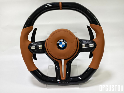 ᴏꜰꜰᴄᴜꜱᴛᴏᴍ™ Customised bmw custom ‘m’ steering wheel in carbon and fine leather