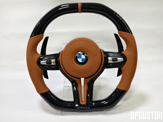 ᴏꜰꜰᴄᴜꜱᴛᴏᴍ™ Customised bmw custom ‘m’ steering wheel in carbon and fine leather
