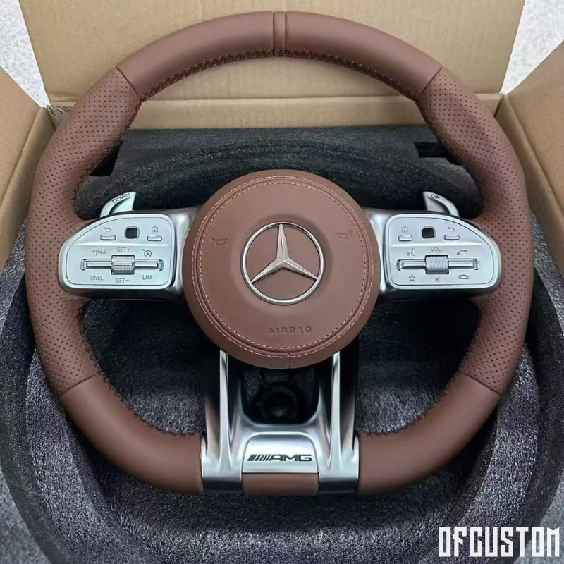 ᴏꜰꜰᴄᴜꜱᴛᴏᴍ™ Mercedes-Benz custom leather/carbon steering wheel