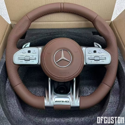 ᴏꜰꜰᴄᴜꜱᴛᴏᴍ™ Mercedes-Benz custom leather/carbon steering wheel